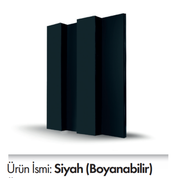 SİYAH PANEL LAMBİRİ DUVAR 12*280CM